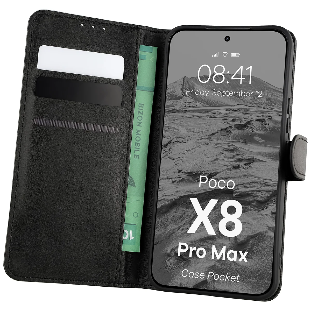 Flap case with card slots Bizon Case Pocket for Xiaomi POCO X8 Pro Max