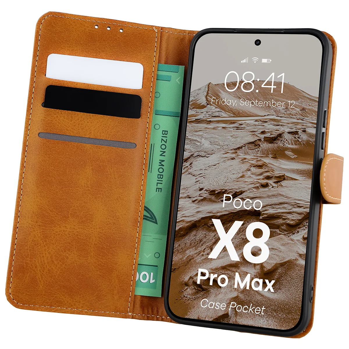 Flap case with card slots Bizon Case Pocket for Xiaomi POCO X8 Pro Max