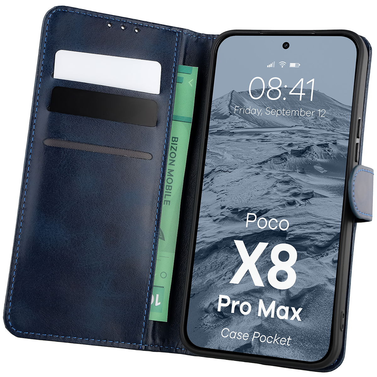 Flap case with card slots Bizon Case Pocket for Xiaomi POCO X8 Pro Max
