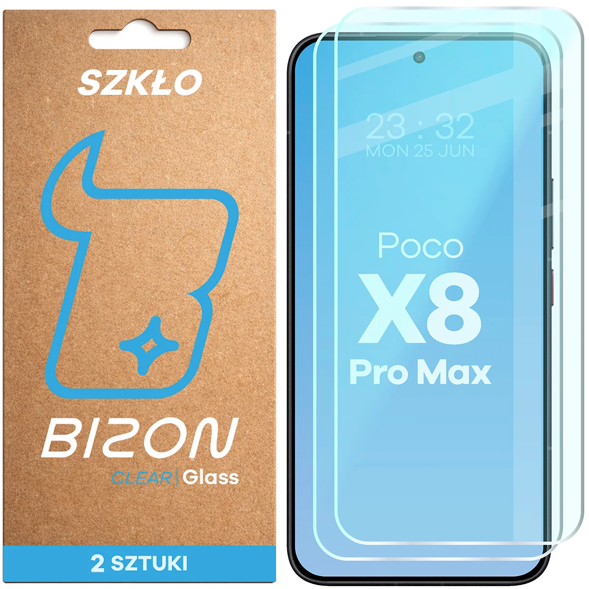 Szkło hartowane Bizon Glass Clear Duo do Xiaomi POCO X8 Pro Max
