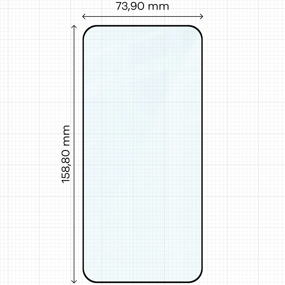 Wymiary szkła Bizon Glass Edge do Xiaomi POCO X8 Pro Max