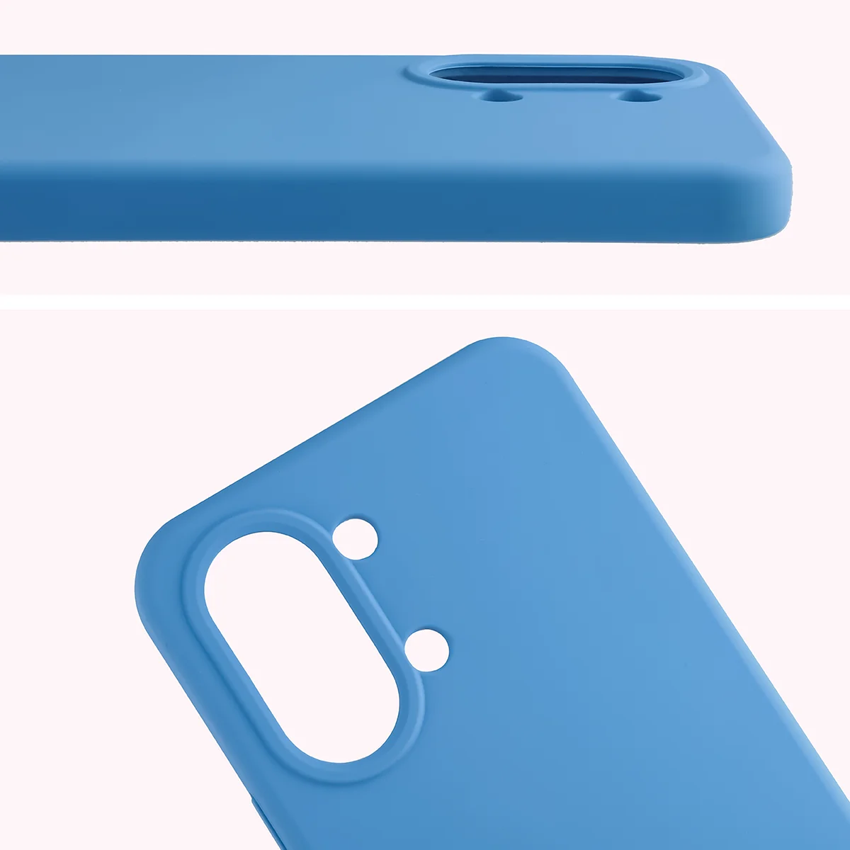Zbliżenie na wycięcie na obiektywy w etui Bizon Soft Case do Xiaomi POCO X8 Pro Max