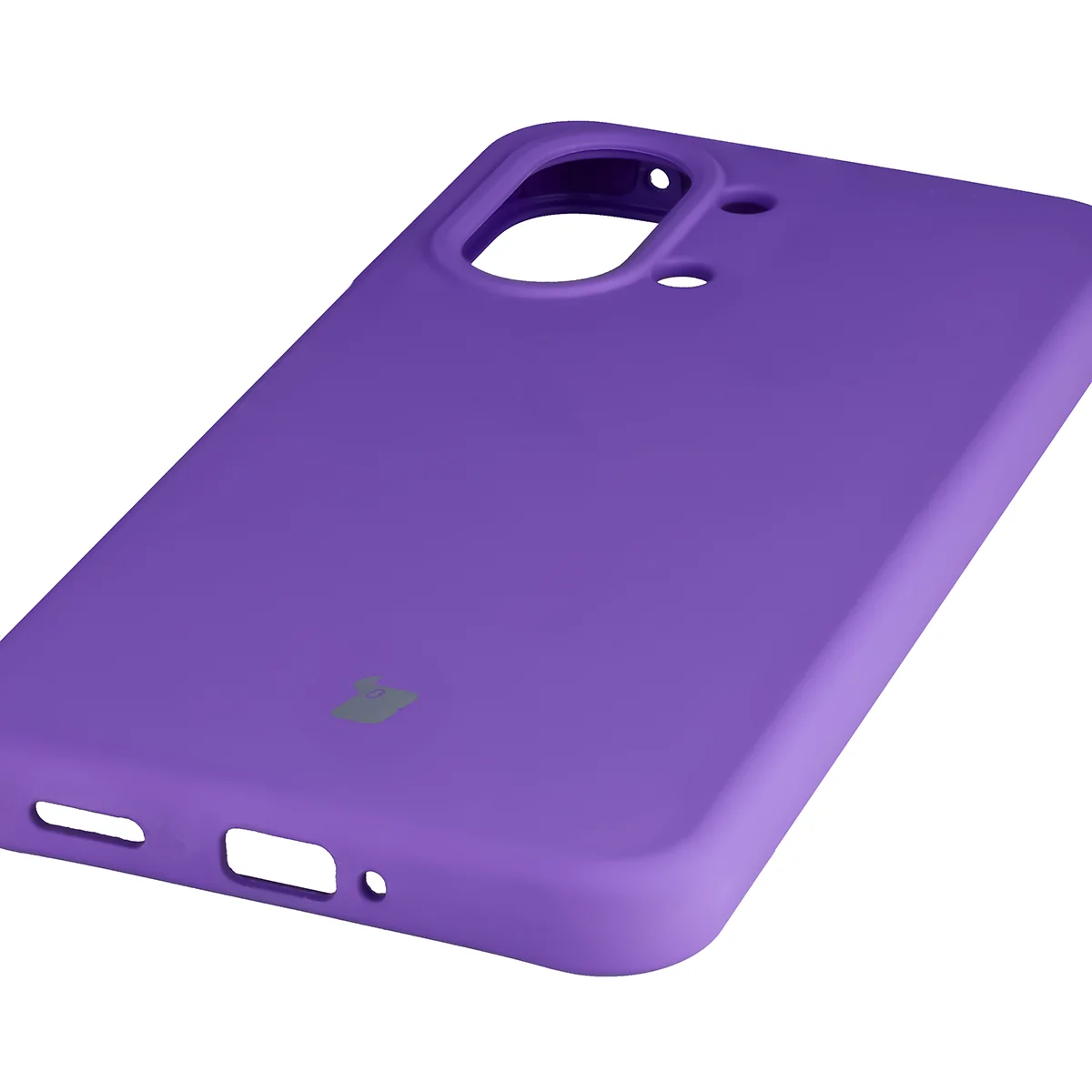 Zbliżenie na precyzyjne wycięcia i możliwość ładowania indukcyjnego w etui Bizon Soft Case do Xiaomi POCO X8 Pro Max