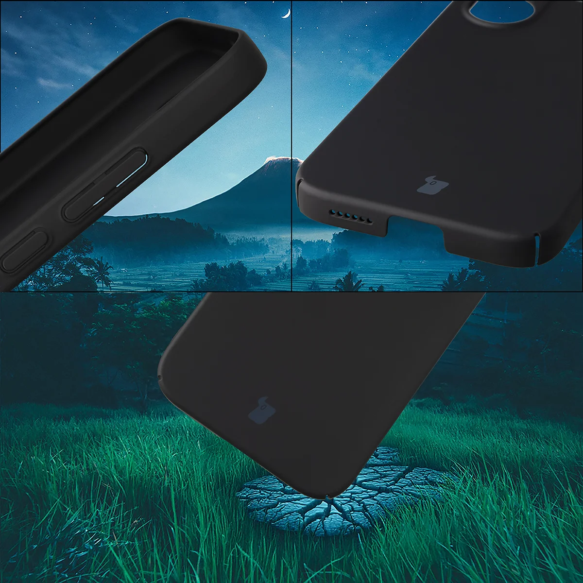 Zintegrowane osłony na przyciski, wycięcia i twardy materiał etui Bizon Case Łupka do Xiaomi POCO X8 Pro