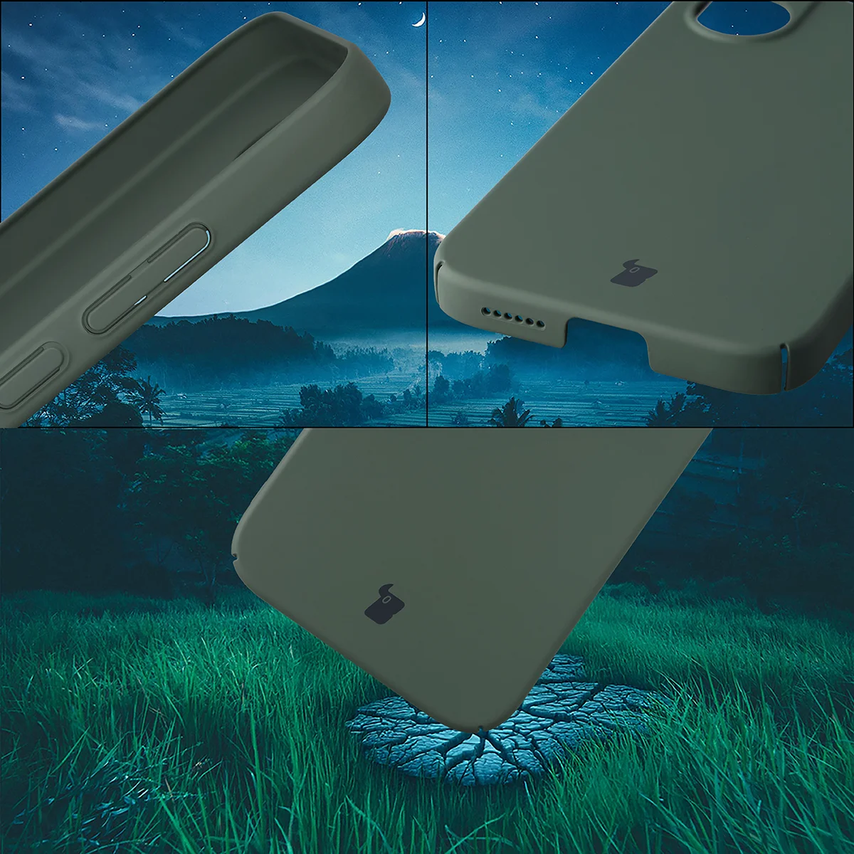 Zintegrowane osłony na przyciski, wycięcia i twardy materiał etui Bizon Case Łupka do Xiaomi POCO X8 Pro