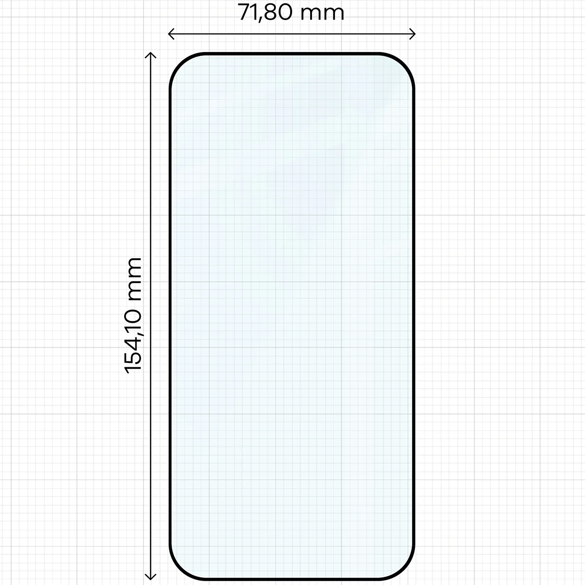 Wymiary szkła Bizon Glass Edge do Xiaomi POCO X8 Pro