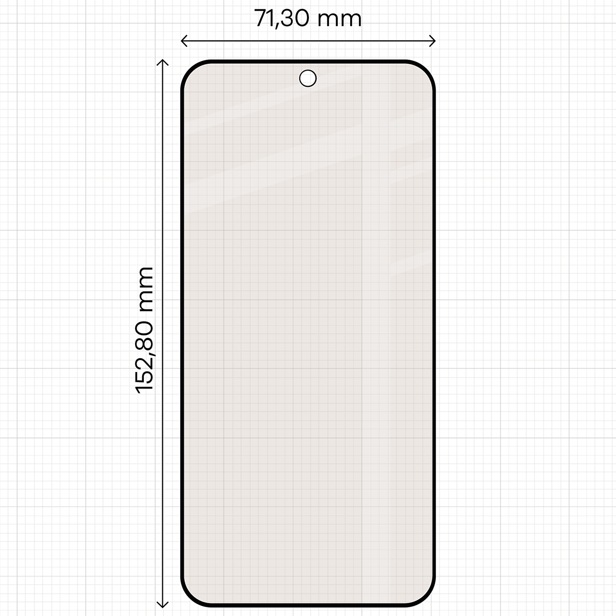 Miarka z wymiarami szkła matowego Bizon Glass Matte Duo do Xiaomi POCO X8 Pro