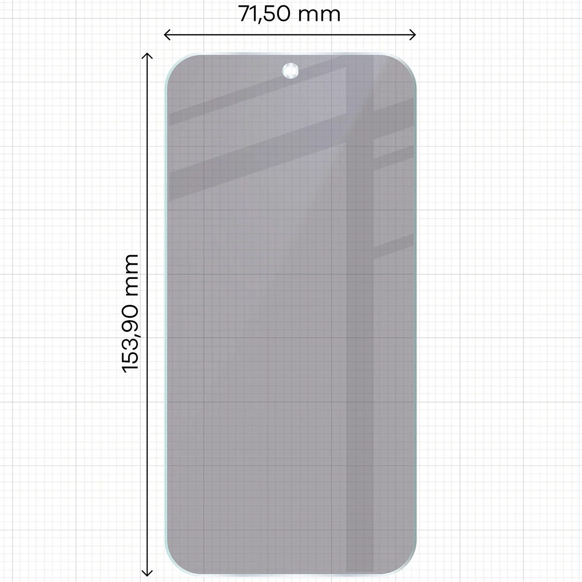 Wymiary szkła Bizon Hybrid Shadow do Xiaomi POCO X8 Pro