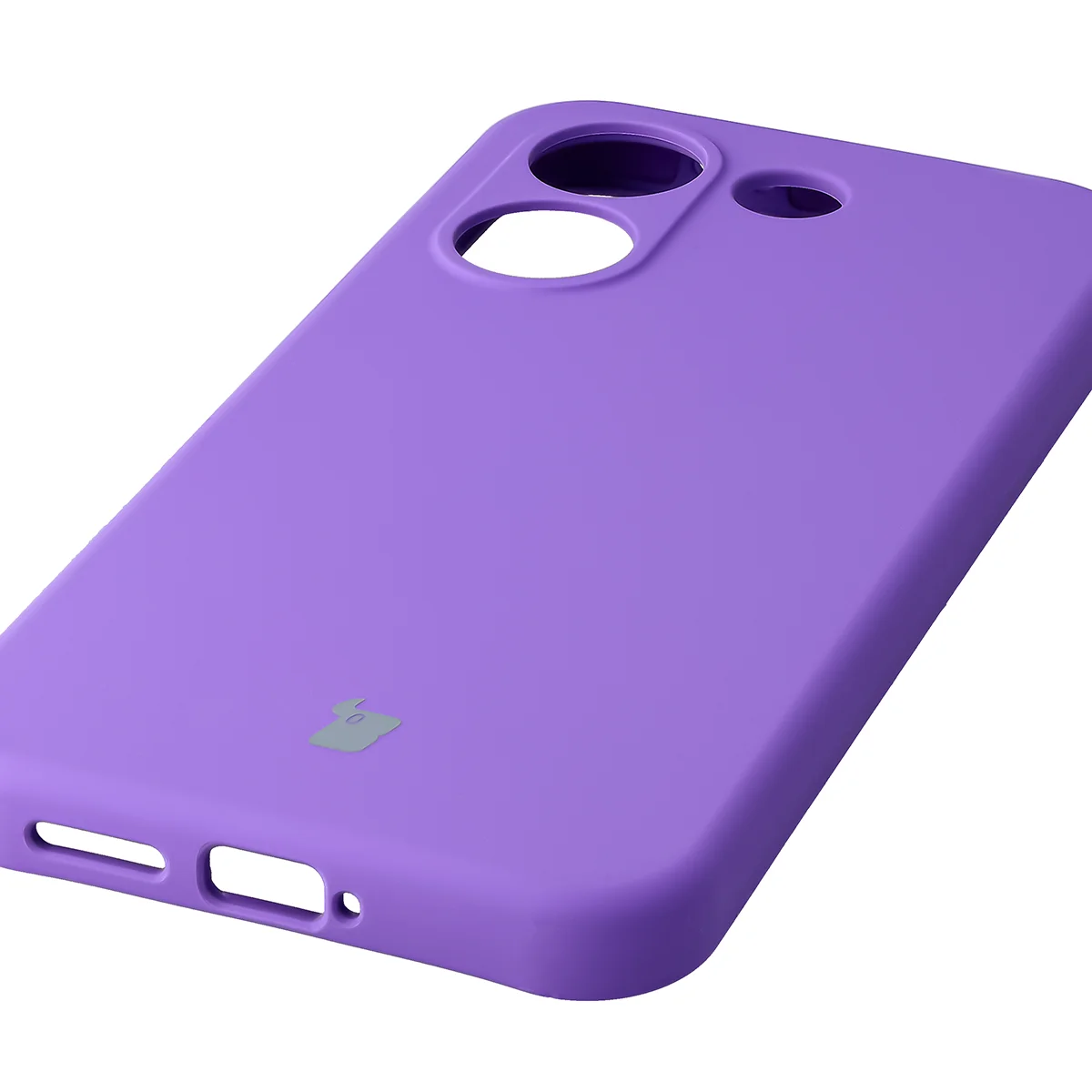 Zbliżenie na precyzyjne wycięcia i możliwość ładowania indukcyjnego w etui Bizon Soft Case do Xiaomi POCO X8 Pro