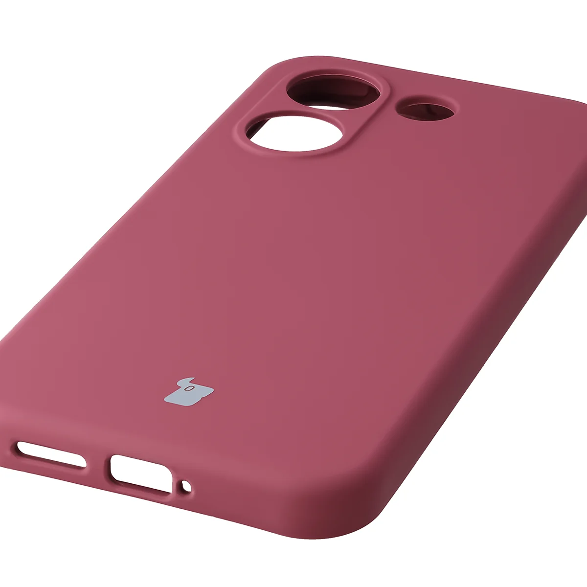 Zbliżenie na precyzyjne wycięcia i możliwość ładowania indukcyjnego w etui Bizon Soft Case do Xiaomi POCO X8 Pro