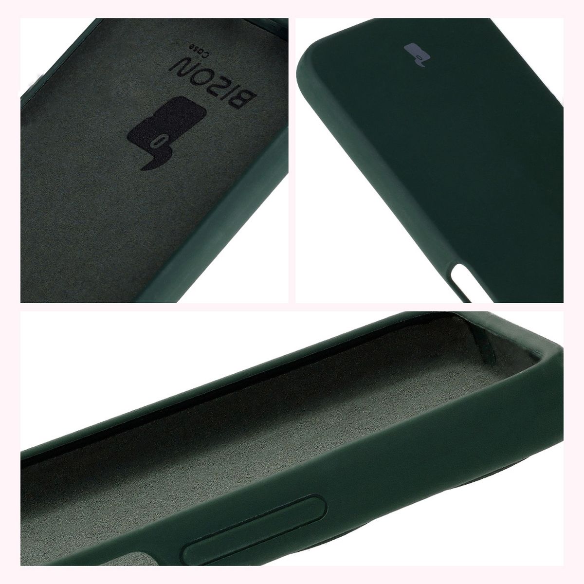 Bizon Soft Case design: integrated covers, raised edges, and microfiber lining