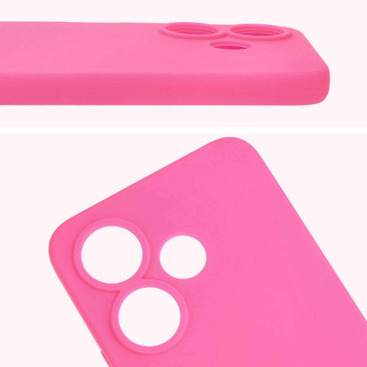 Prim-plan pe decupajele pentru lentile în husa Bizon Soft Case