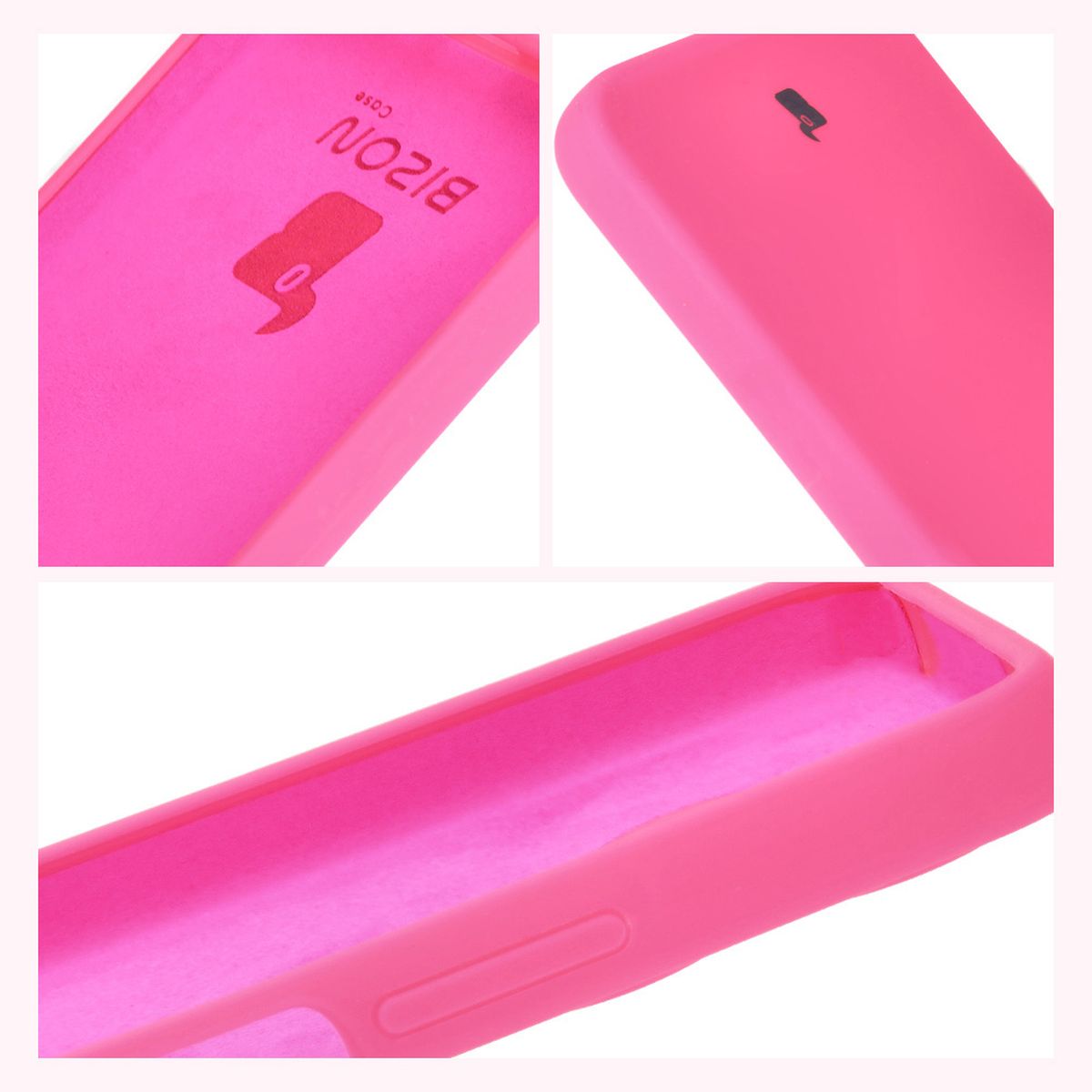Construcția husei Bizon Soft Case: capace integrate, margini ridicate și căptușeală din microfibră
