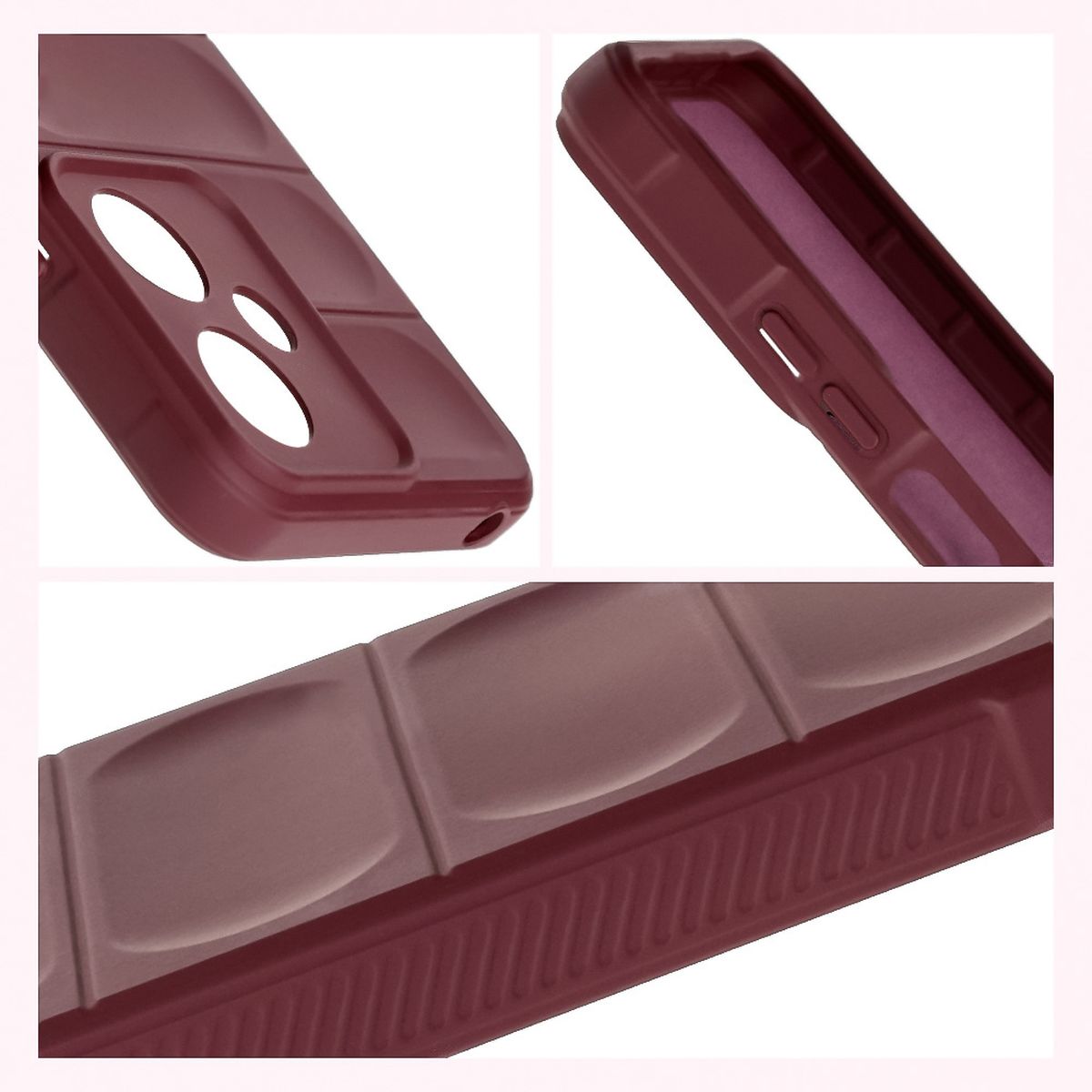 Textured sides and raised edges of the screen and camera in Bison Case Tur