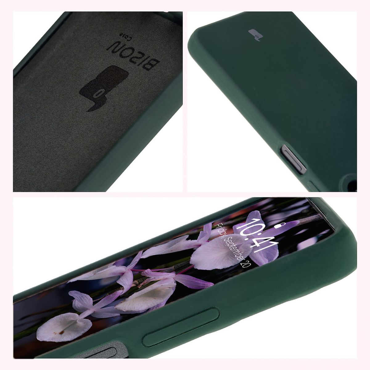 Bizon Soft Case construction: integrated covers, raised edges, and microfiber lining