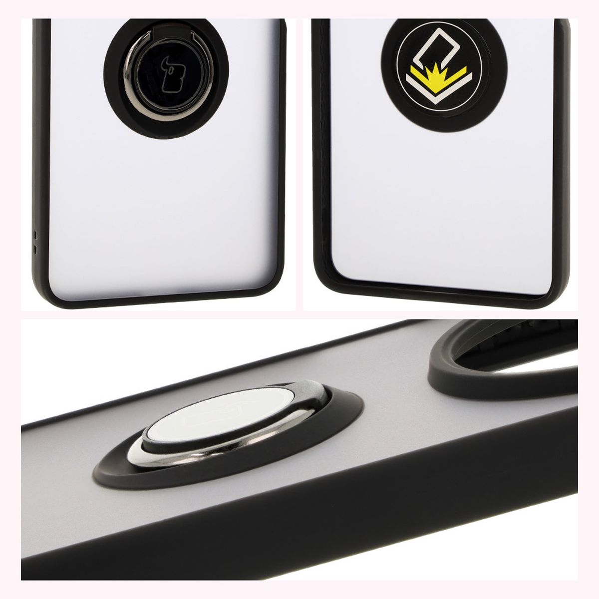 Features of Bizon Case Hybrid Ring: non-slip frame and matte design