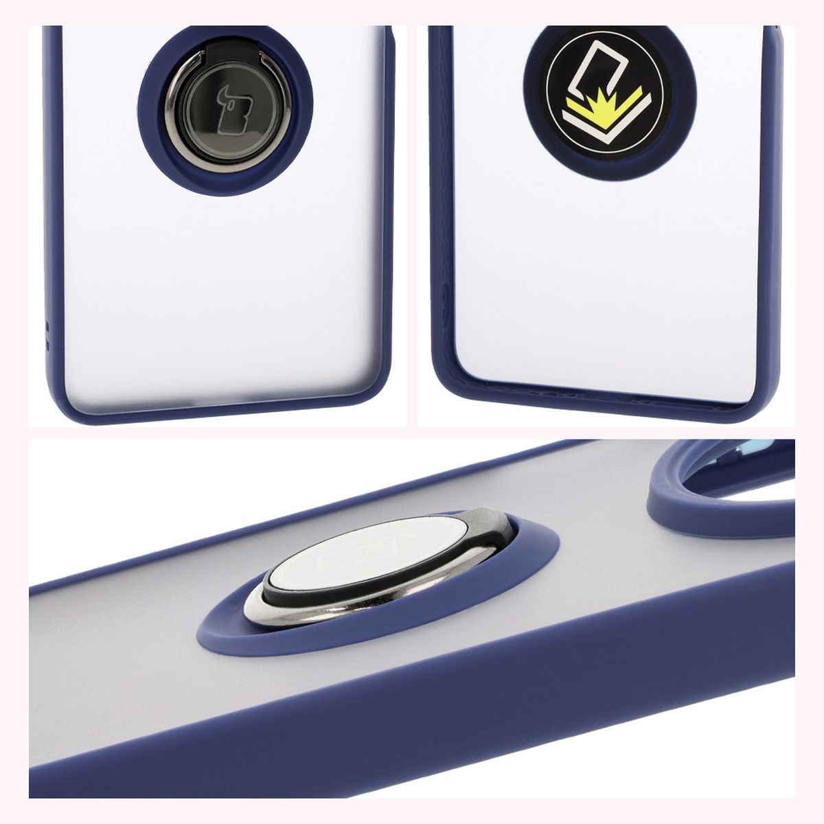 Features of Bizon Case Hybrid Ring: non-slip frame and matte design