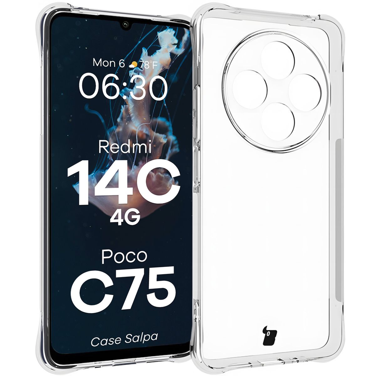 Transparent Bizon Case Salpa for Xiaomi Redmi 14C 4G / POCO C75