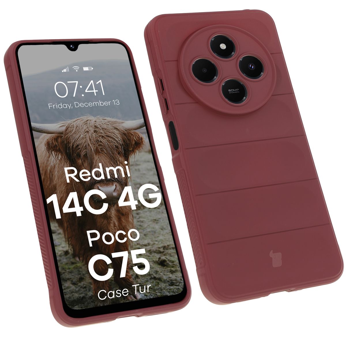 Etui rezistent Bizon Case Tur pentru Xiaomi Redmi 14C 4G / POCO C75
