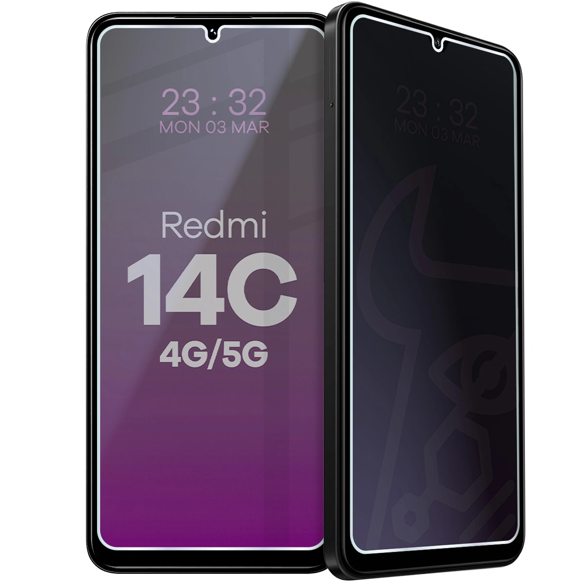 Szkło hybrydowe prywatyzujące Bizon Glass Mule Shadow do Xiaomi Redmi 14C 4G / 5G