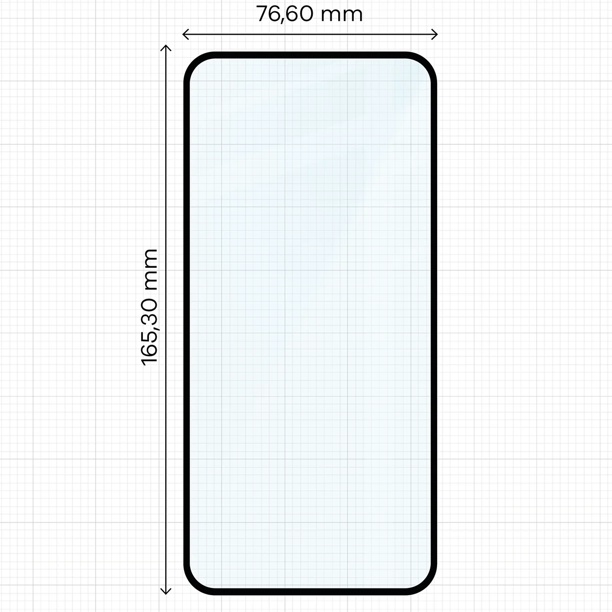Dimensiunile sticlei pe riglă pentru Xiaomi Redmi 15 4G / 5G