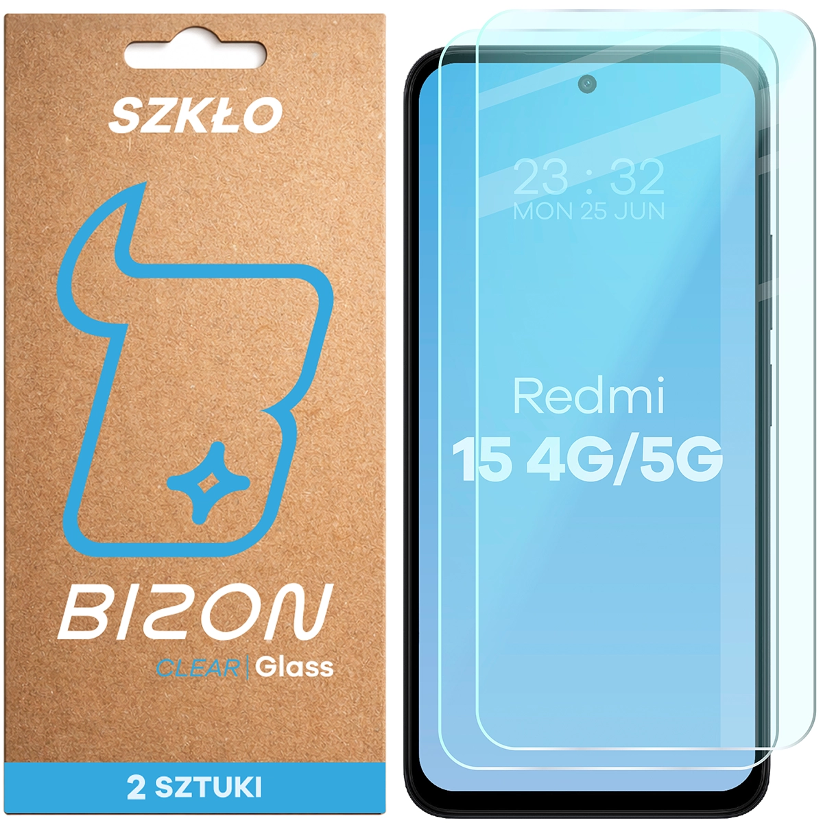 Szkło hartowane Bizon Glass Clear Duo do Xiaomi Redmi 15 4G / 5G
