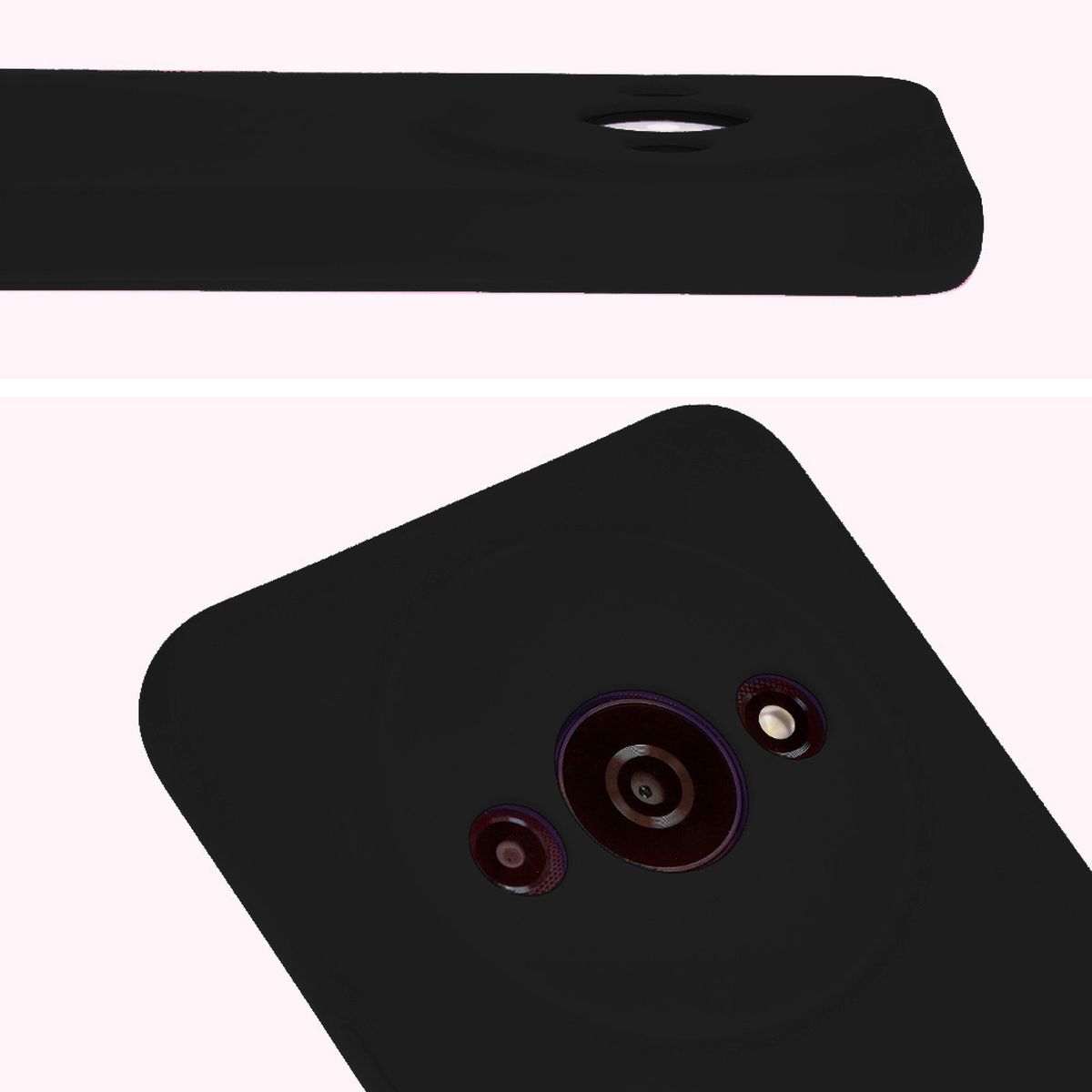 Close-up of lens cutouts in Bizon Soft Case