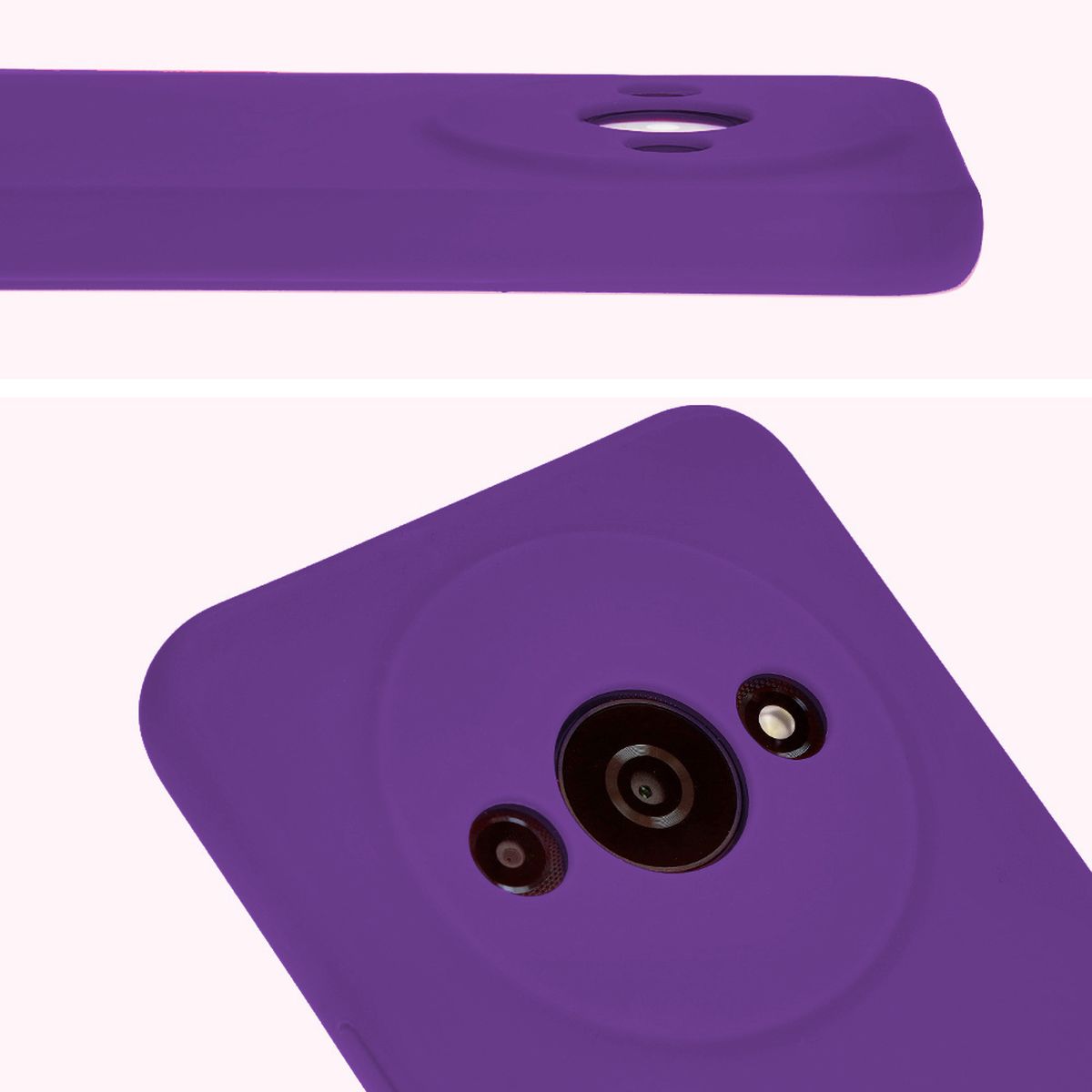 Close-up of lens cutouts in Bizon Soft Case