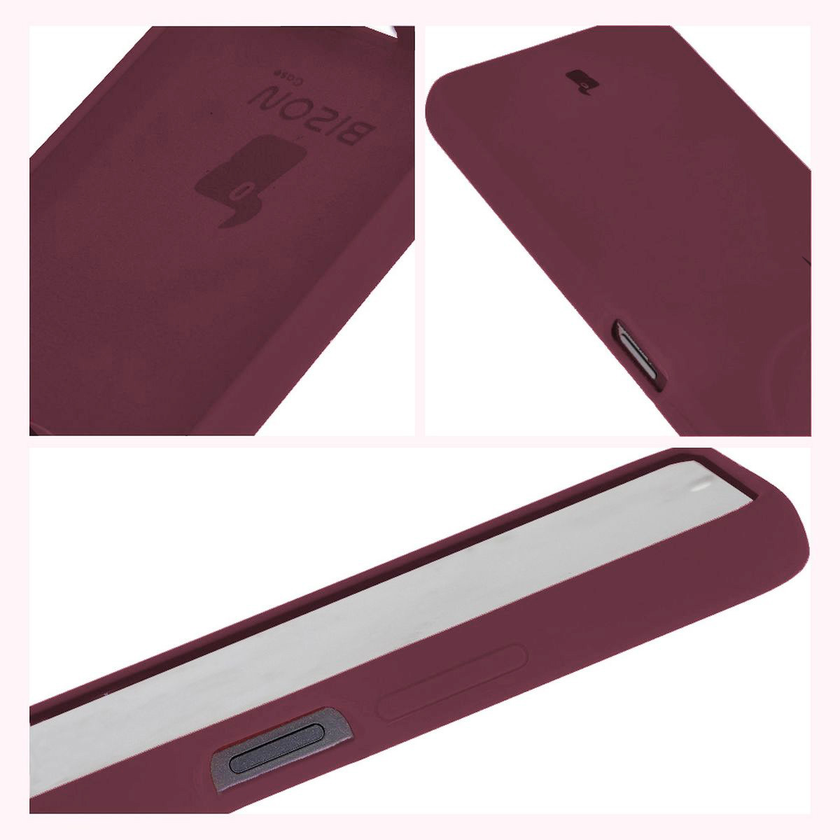 Bizon Soft Case construction: integrated covers, raised edges, and microfiber lining