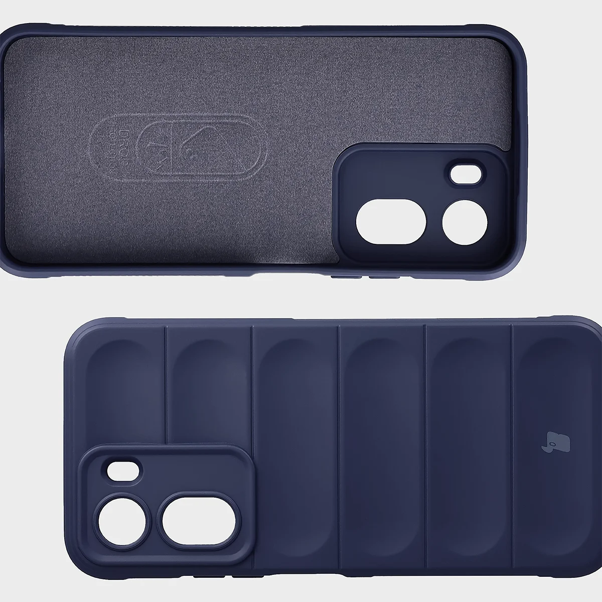 Wyściółka z mikrofibry, wyżłobienia na pleckach i wzmocnione narożniki w etui Bizon Case Tur do Xiaomi Redmi A7 Pro / POCO C85X / C81 / C81 Pro