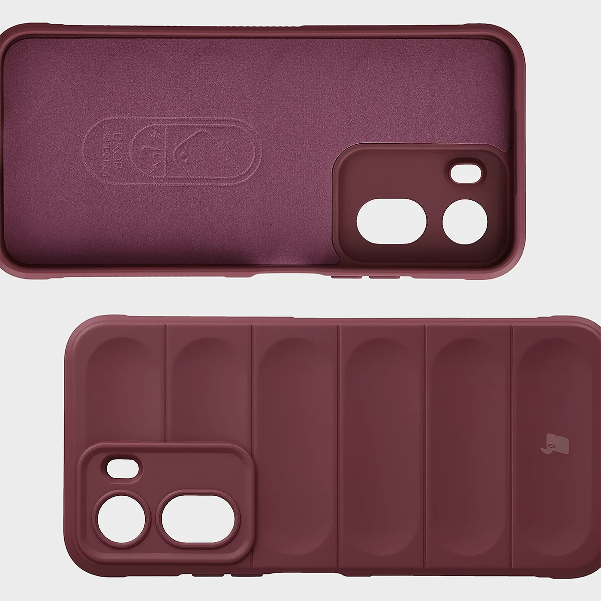 Wyściółka z mikrofibry, wyżłobienia na pleckach i wzmocnione narożniki w etui Bizon Case Tur do Xiaomi Redmi A7 Pro / POCO C85X / C81 / C81 Pro