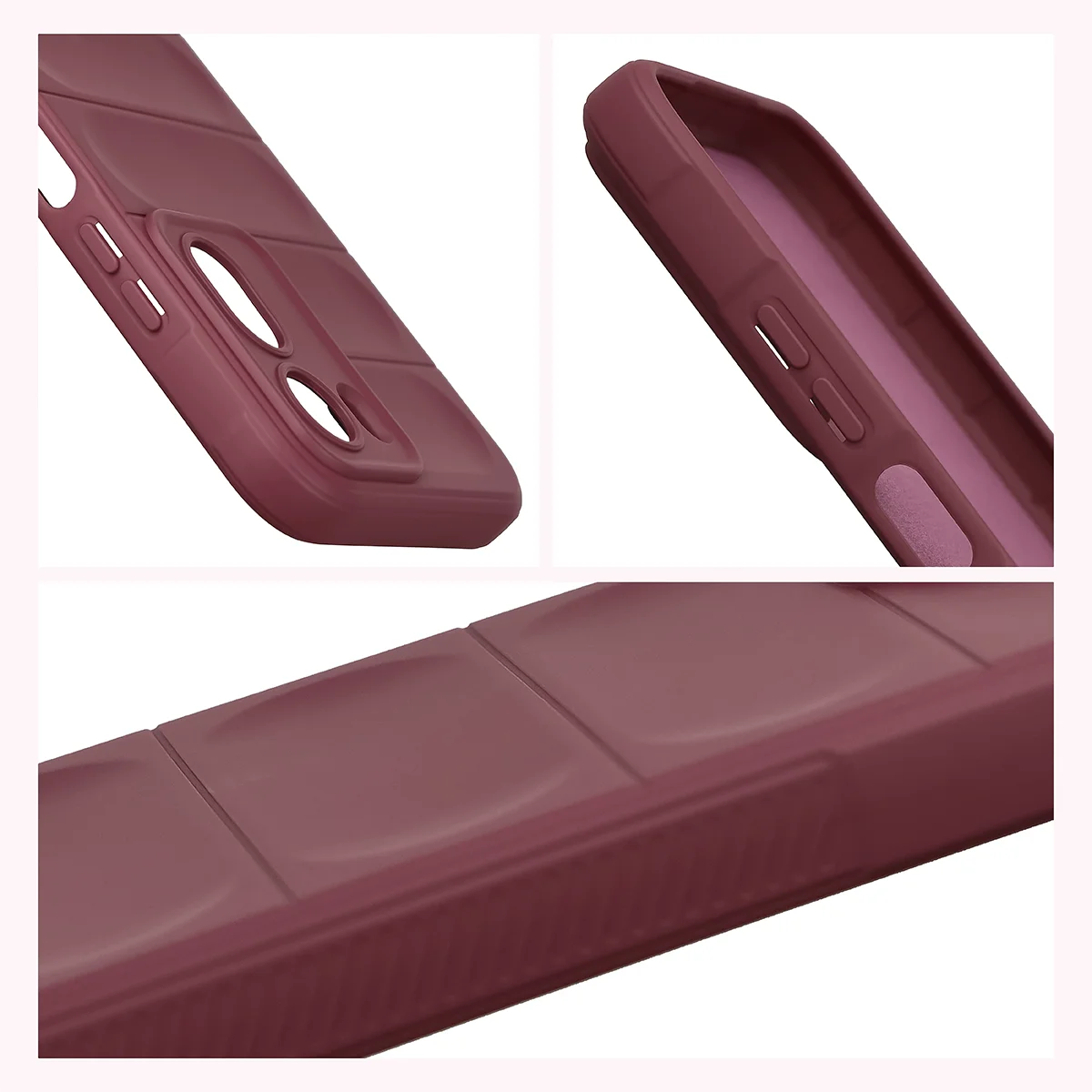 Teksturowane boki i podwyższone krawędzie ekranu i aparatu w etui Bizon Case Tur do Xiaomi Redmi A7 Pro / POCO C85X / C81 / C81 Pro