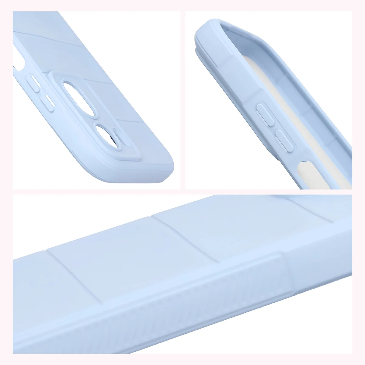Teksturowane boki i podwyższone krawędzie ekranu i aparatu w etui Bizon Case Tur do Xiaomi Redmi A7 Pro / POCO C85X / C81 / C81 Pro
