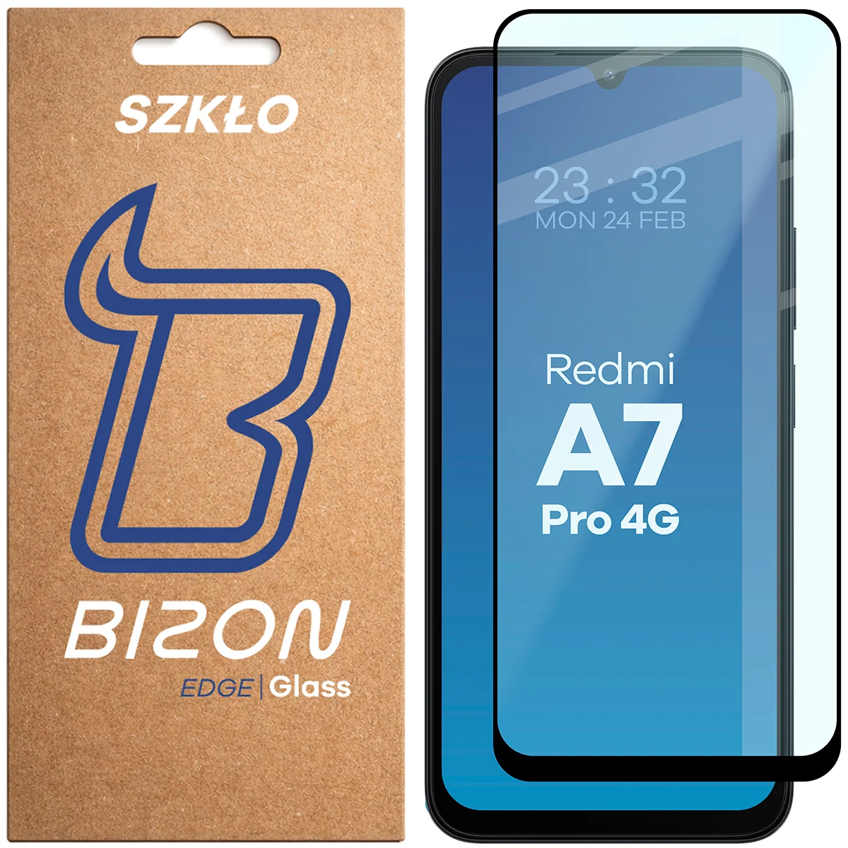 Full screen tempered glass Bison Glass Edge for Xiaomi Redmi A7 Pro 4G
