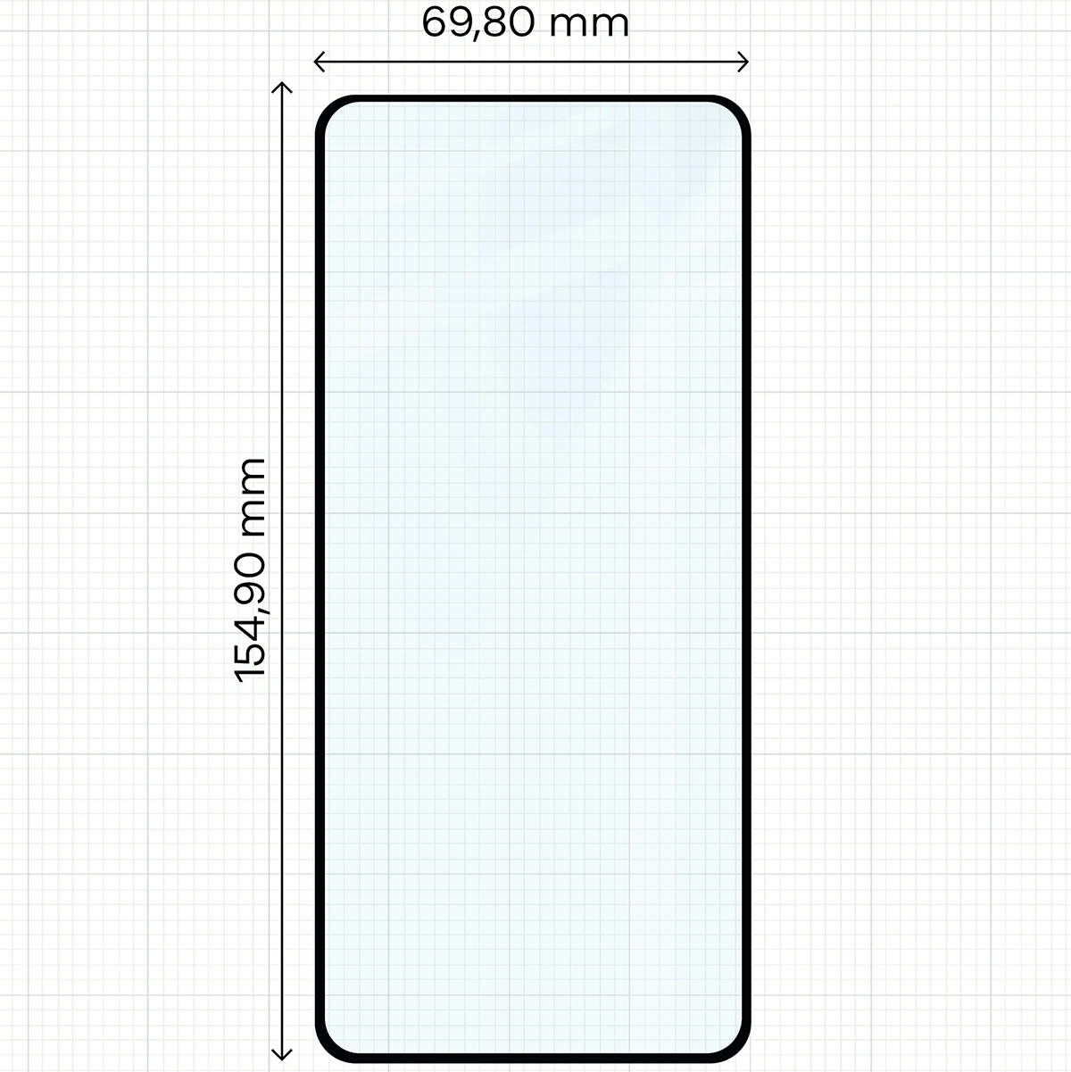 Wymiary szkła Bizon Glass Edge Duo do Xiaomi Redmi Note 11 / 11S 4G