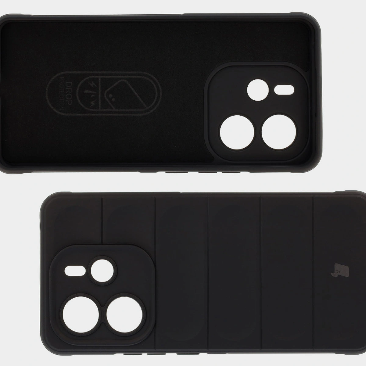 Wyściółka z mikrofibry, wyżłobienia na pleckach i wzmocnione narożniki w etui Bizon Case Tur do Xiaomi Redmi Note 14 4G