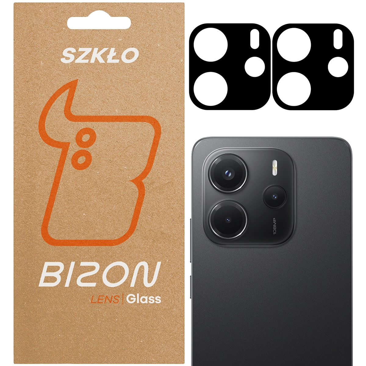 Kamera-Schutzglas Bizon Glass Silk Lens für Redmi Note 14 4G, 2 Stück