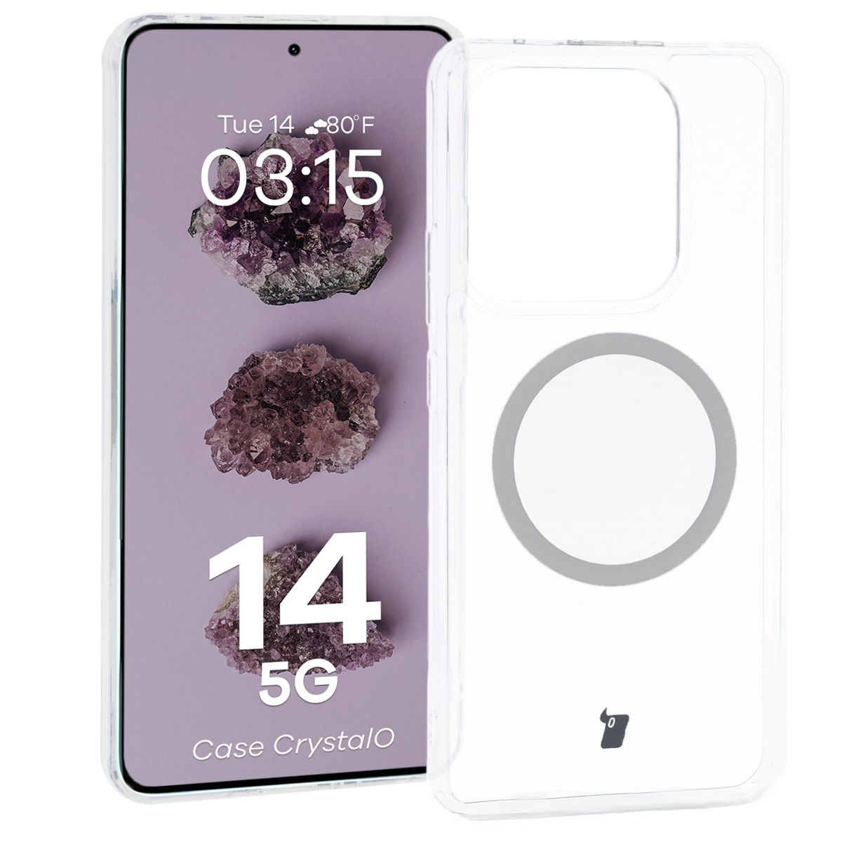 Przezroczyste etui Bizon Case CrystalO do Xiaomi Redmi Note 14 5G