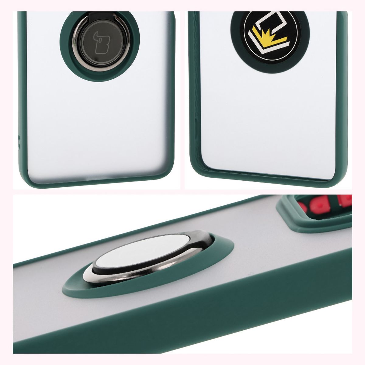 Caracteristici Bizon Case Hybrid Ring: ramă antiderapantă și design mat