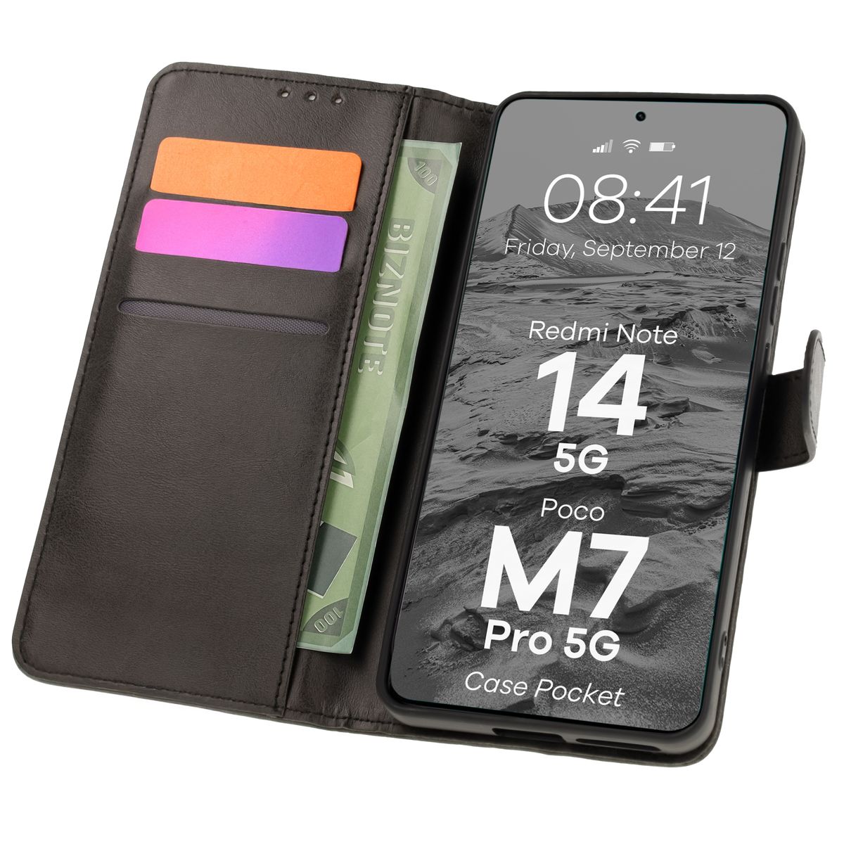 Bison Case Pocket Etui für Xiaomi Redmi Note 14 5G / Xiaomi Poco M7 Pro 5G