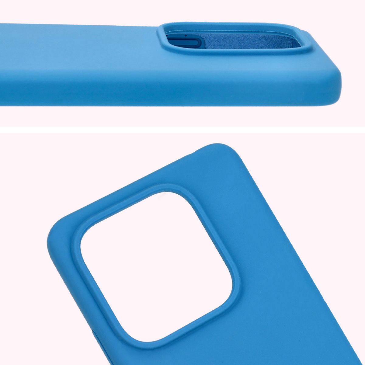 Prim-plan al decupajului pentru lentile în carcasa Bizon Soft Case