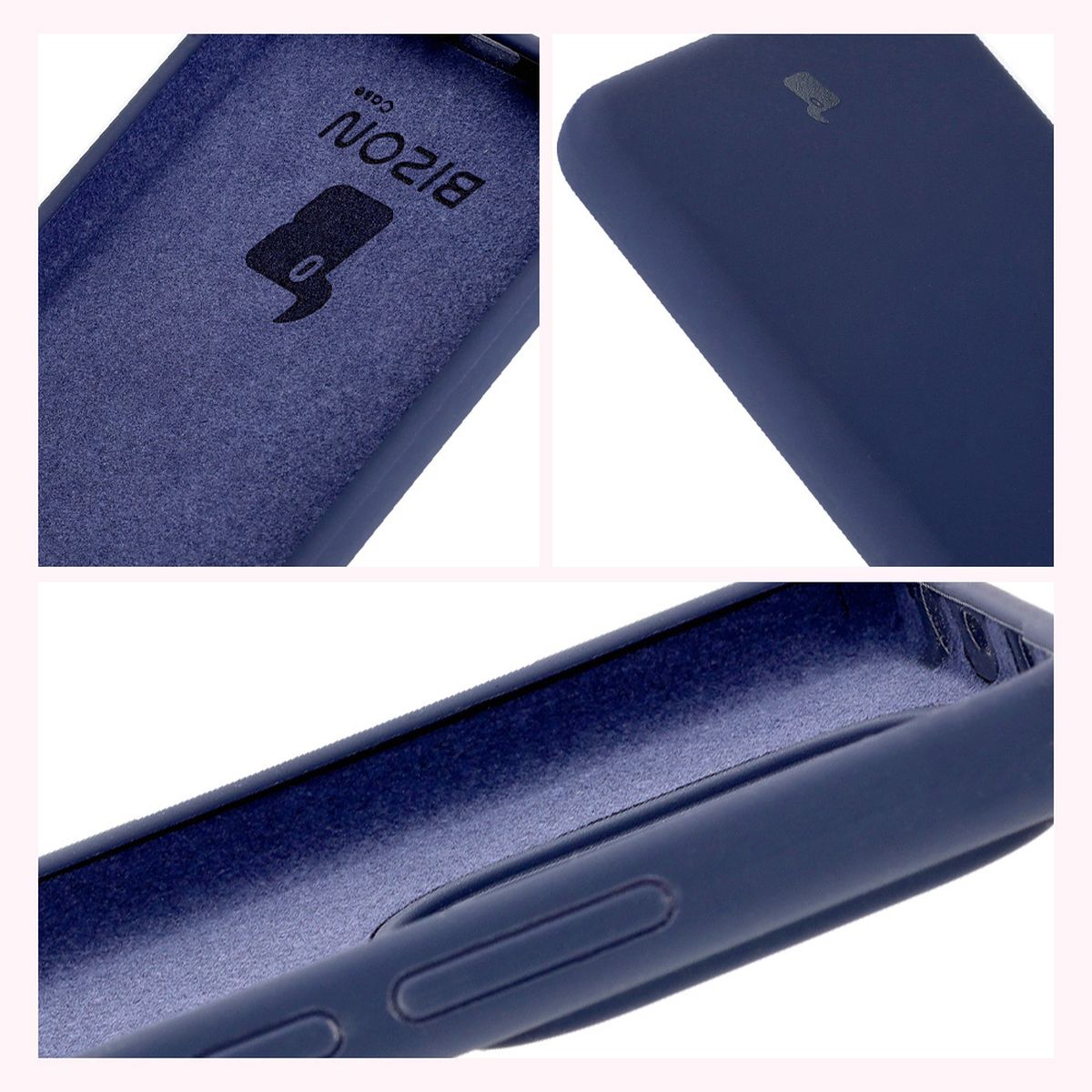 Konstrukcja etui Bizon Soft Case: zintegrowane osłony, podwyższone krawędzie i wyściółka z mikrofibry