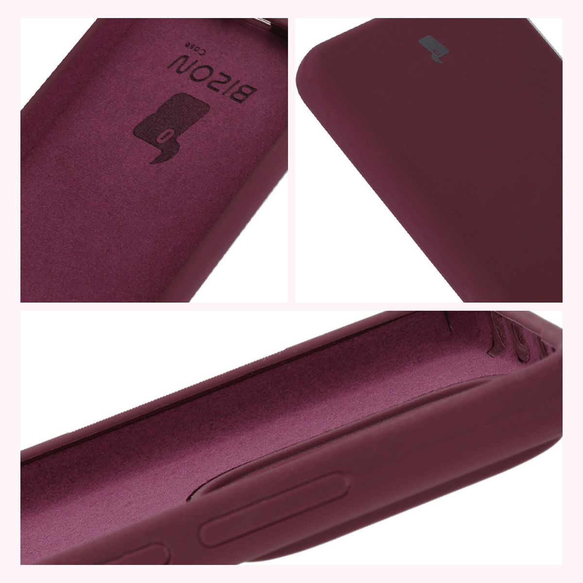 Konstrukcja etui Bizon Soft Case: zintegrowane osłony, podwyższone krawędzie i wyściółka z mikrofibry