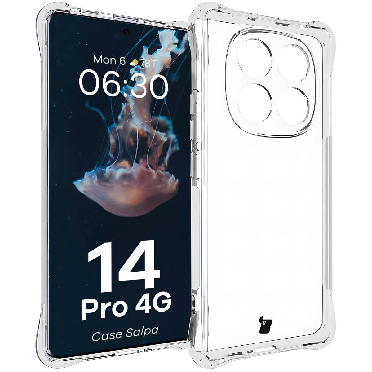 Etui transparent Bizon Case Salpa pentru Xiaomi Redmi Note 14 Pro 4G
