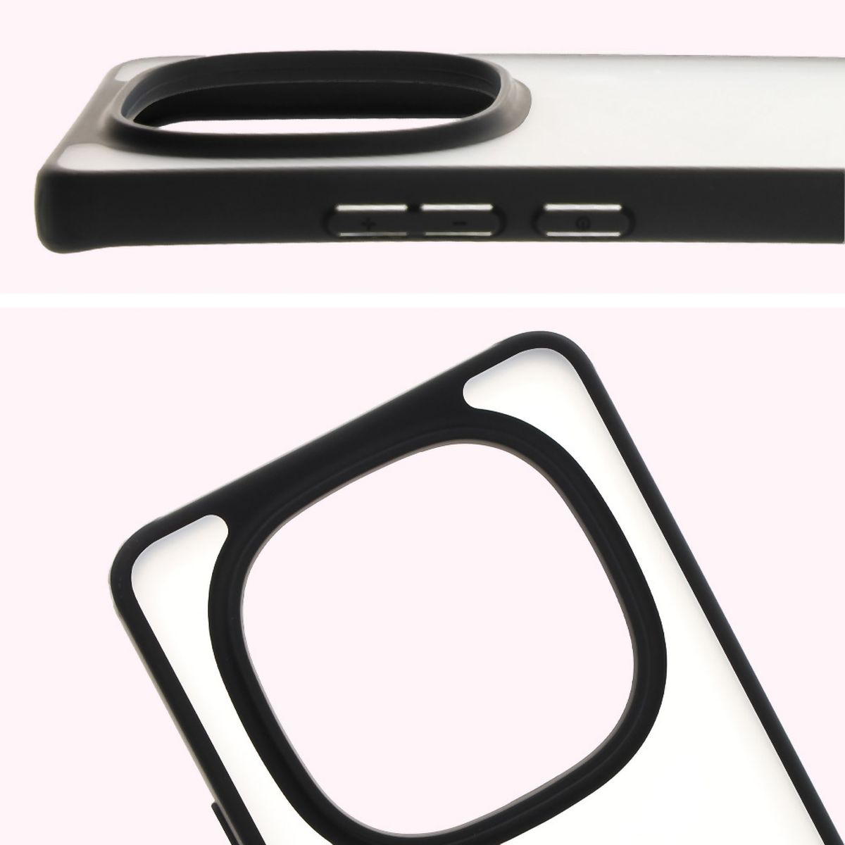 Teljes kivágás és emelt szélek a kamerán a Bizon Case Angelo tokban