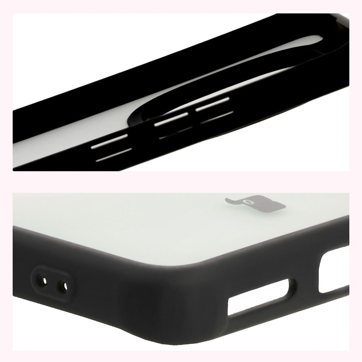 Megerősített sarkok és emelt szélek a kijelzőn a Bizon Case Angelo tokban