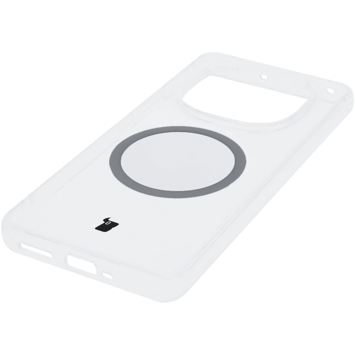 Zintegrowane przyciski, wycięcia i hybrydowy materiał w etui Bizon Case CrystalO