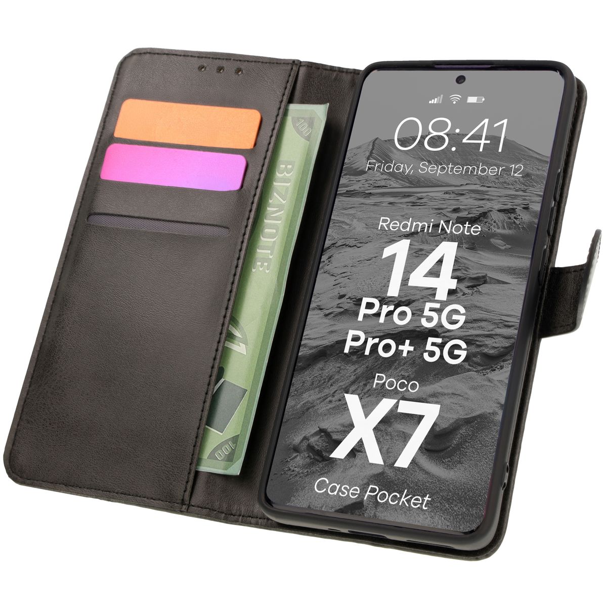 Etui z klapką Bizon Case Pocket do Xiaomi Redmi Note 14 Pro 5G / Xiaomi Poco X7
