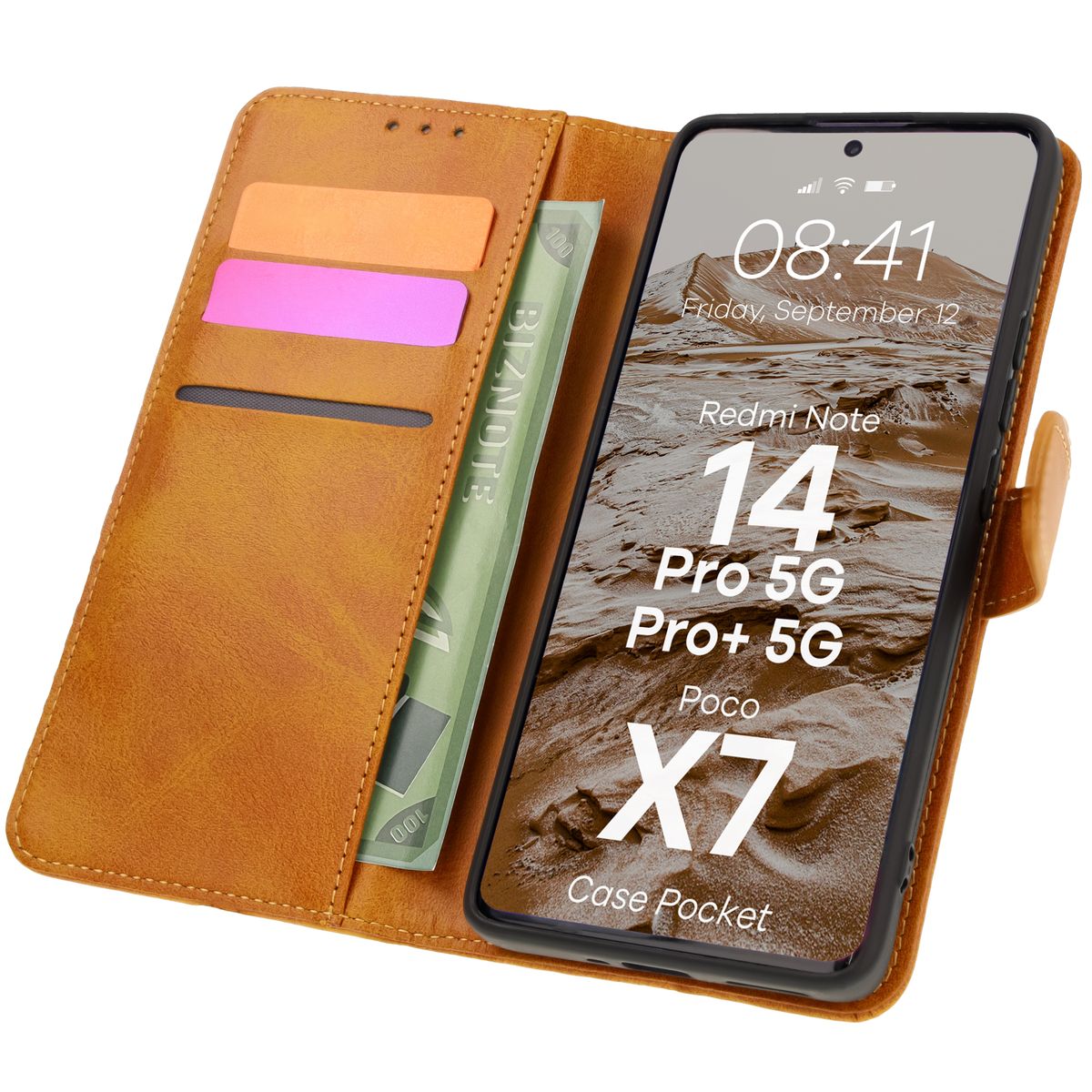 Etui z klapką Bizon Case Pocket do Xiaomi Redmi Note 14 Pro 5G / Xiaomi Poco X7