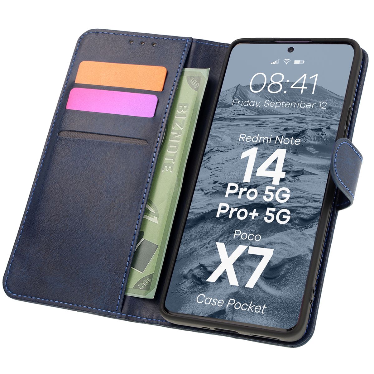 Etui z klapką Bizon Case Pocket do Xiaomi Redmi Note 14 Pro 5G / Xiaomi Poco X7